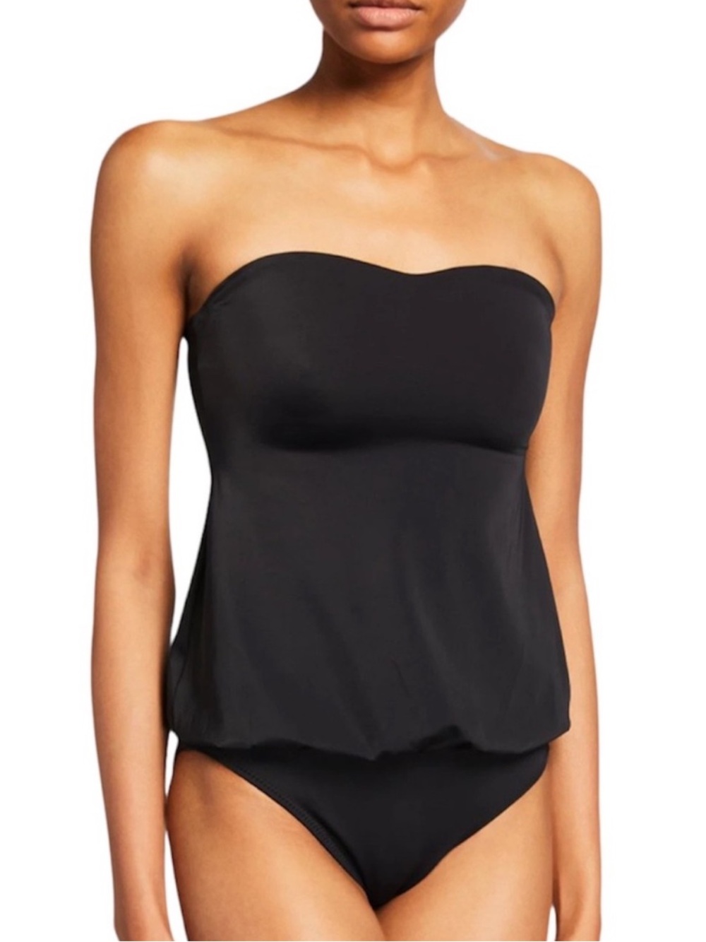 Norma Kamali Strapless Mio Babydoll Swimsuit